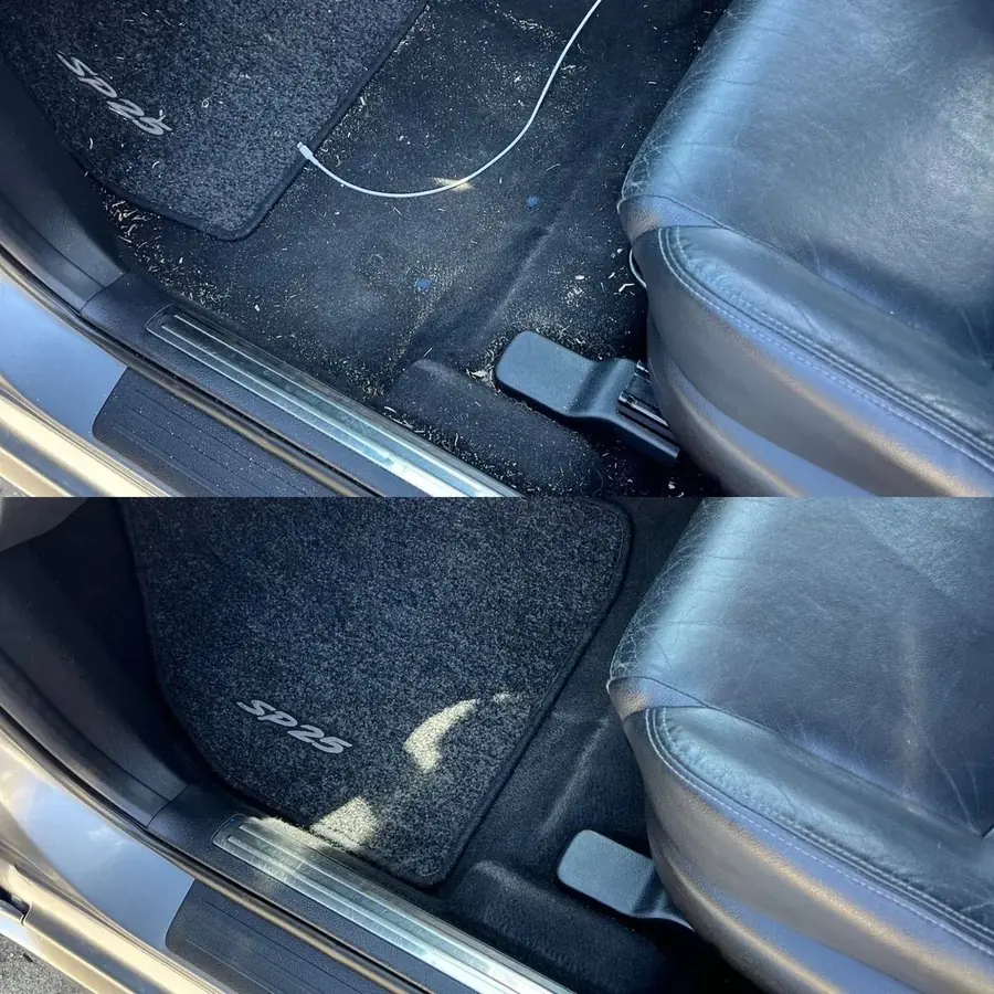 Before after car mat carpet clean Perth