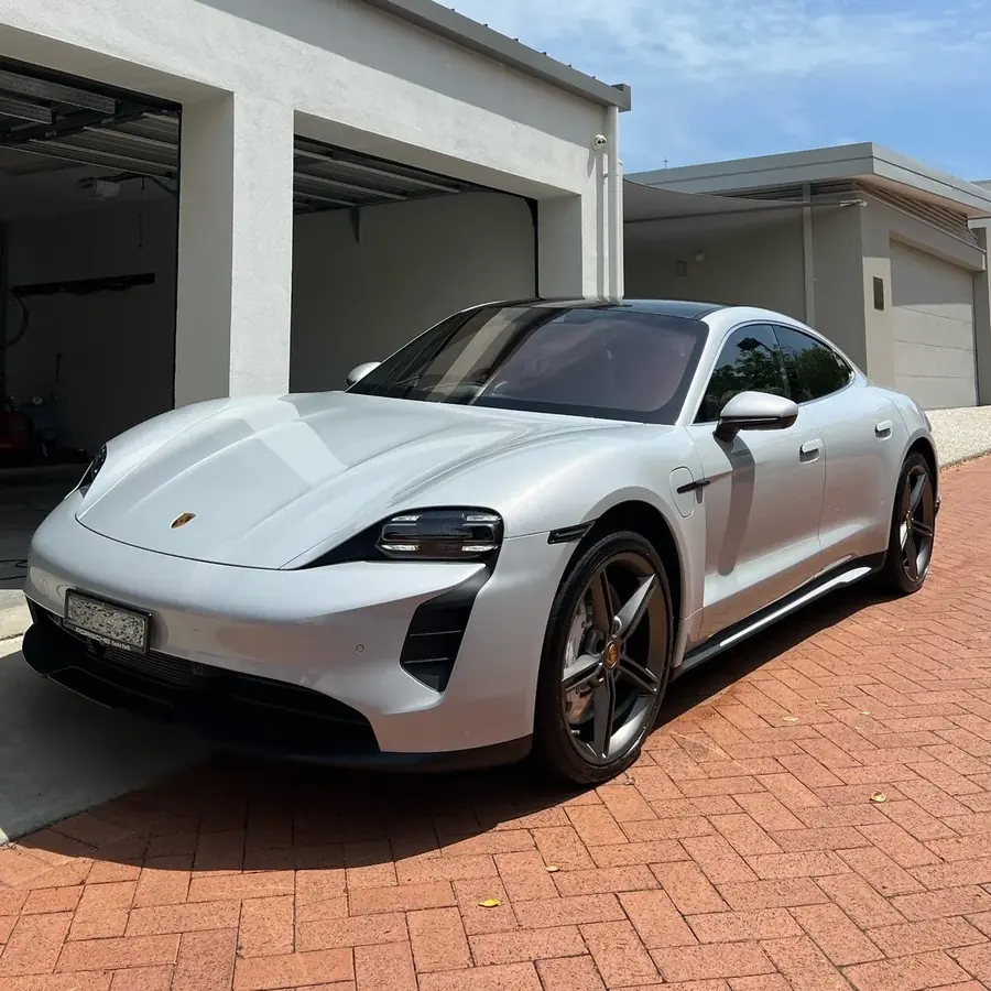 Car detailing Porsche Taycan silver Perth