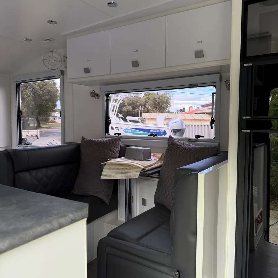 Caravan interior detailing dinette Perth
