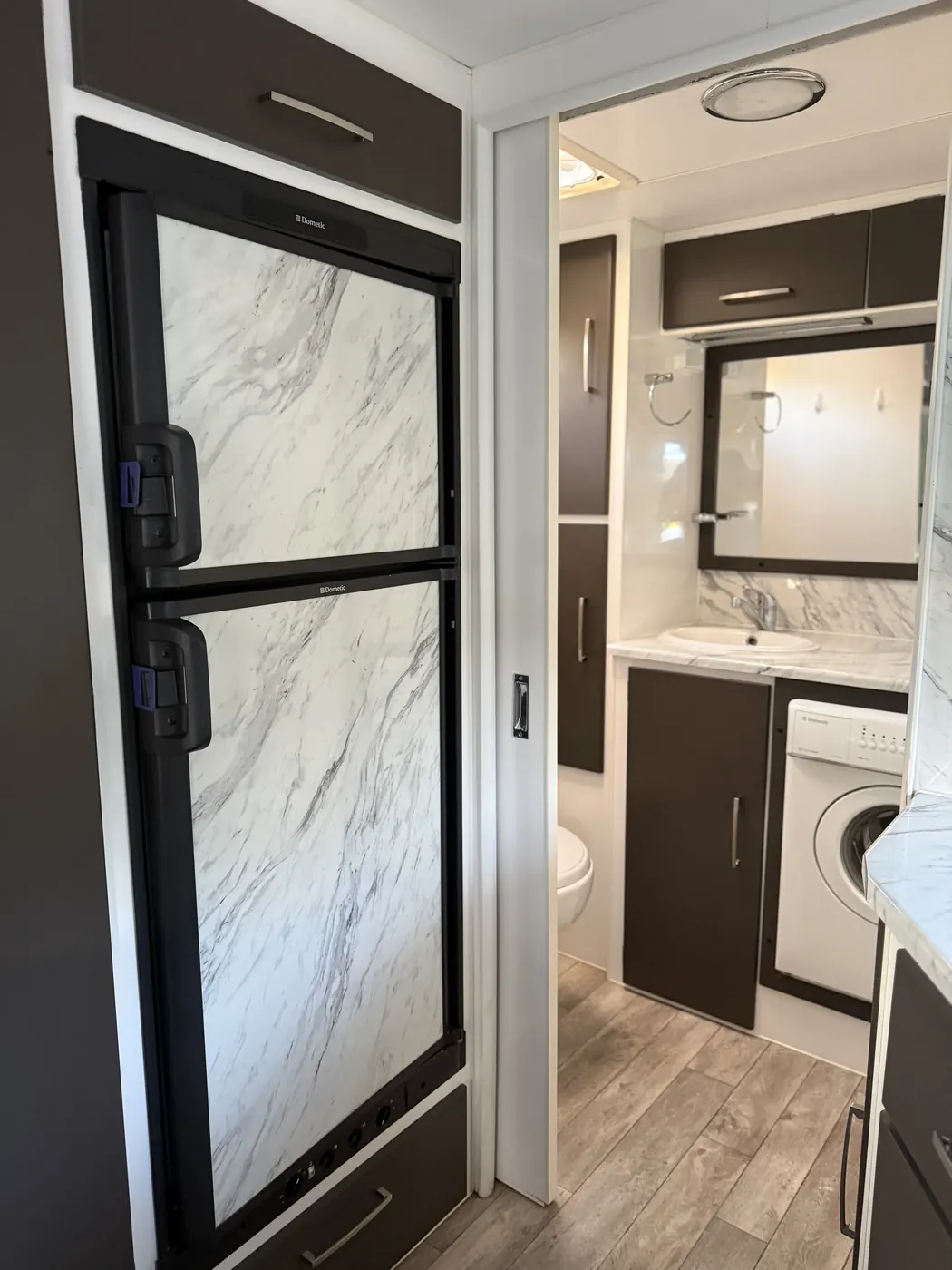 Caravan interior detailing fridge and bathroom clean Perth