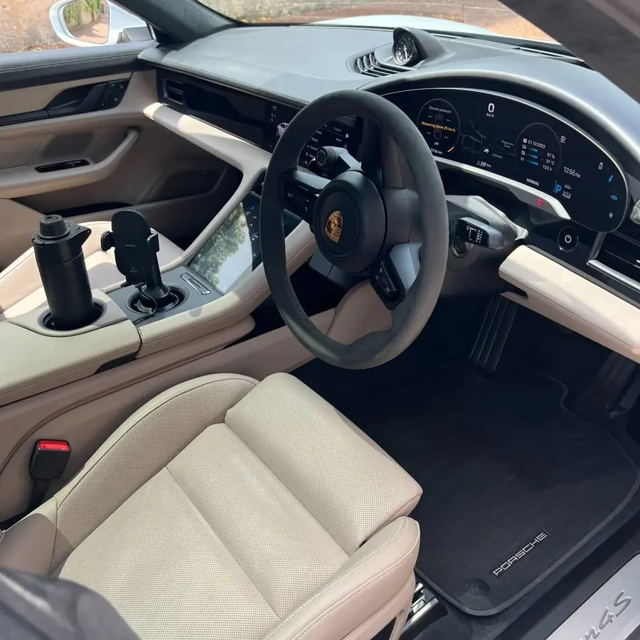 Interior car detailing result Porsche Taycan Perth