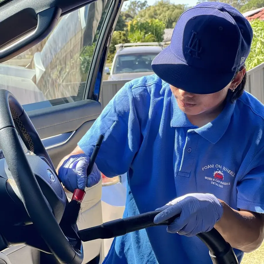 Interior detailing steering wheel clean Perth